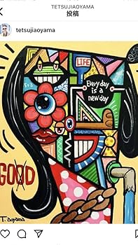 青山哲士 絵画 「GOOD=GOD?」 さんま画廊 Amazon.co.jp: 青山哲士 絵画 GOOD=GOD さんま画廊 世界で1枚